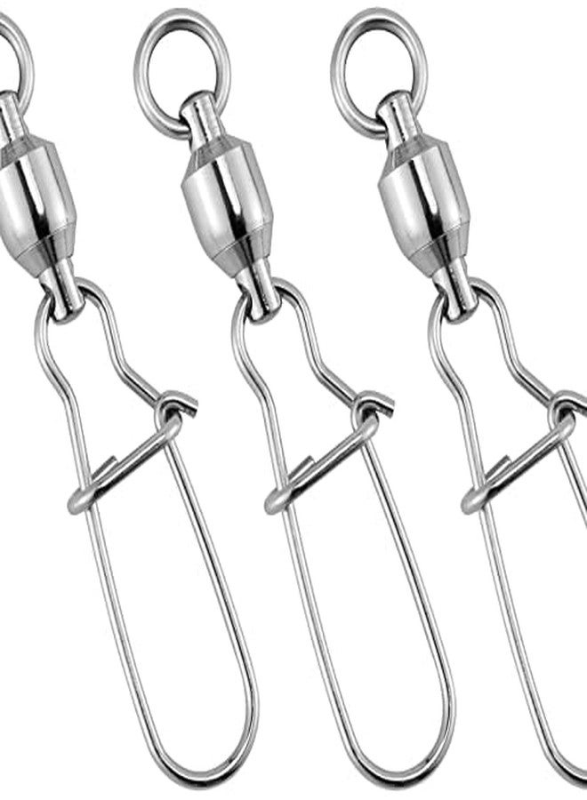 Dr.Fish 20 Pack Ball Bearing Snaps Swivels Fishing Tackles Duo Lock Snaps Stainless Steel Saltwater Freshwater Lure Leader Line Connector #1 - Image 1